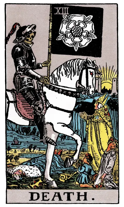 Death tarot card from a Rider-Waite-Smith-style deck