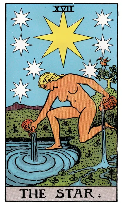 The Star tarot card from a Rider-Waite-Smith-style deck